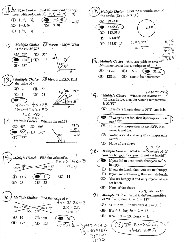 Holt mathematics course 1 homework and practice workbook answers